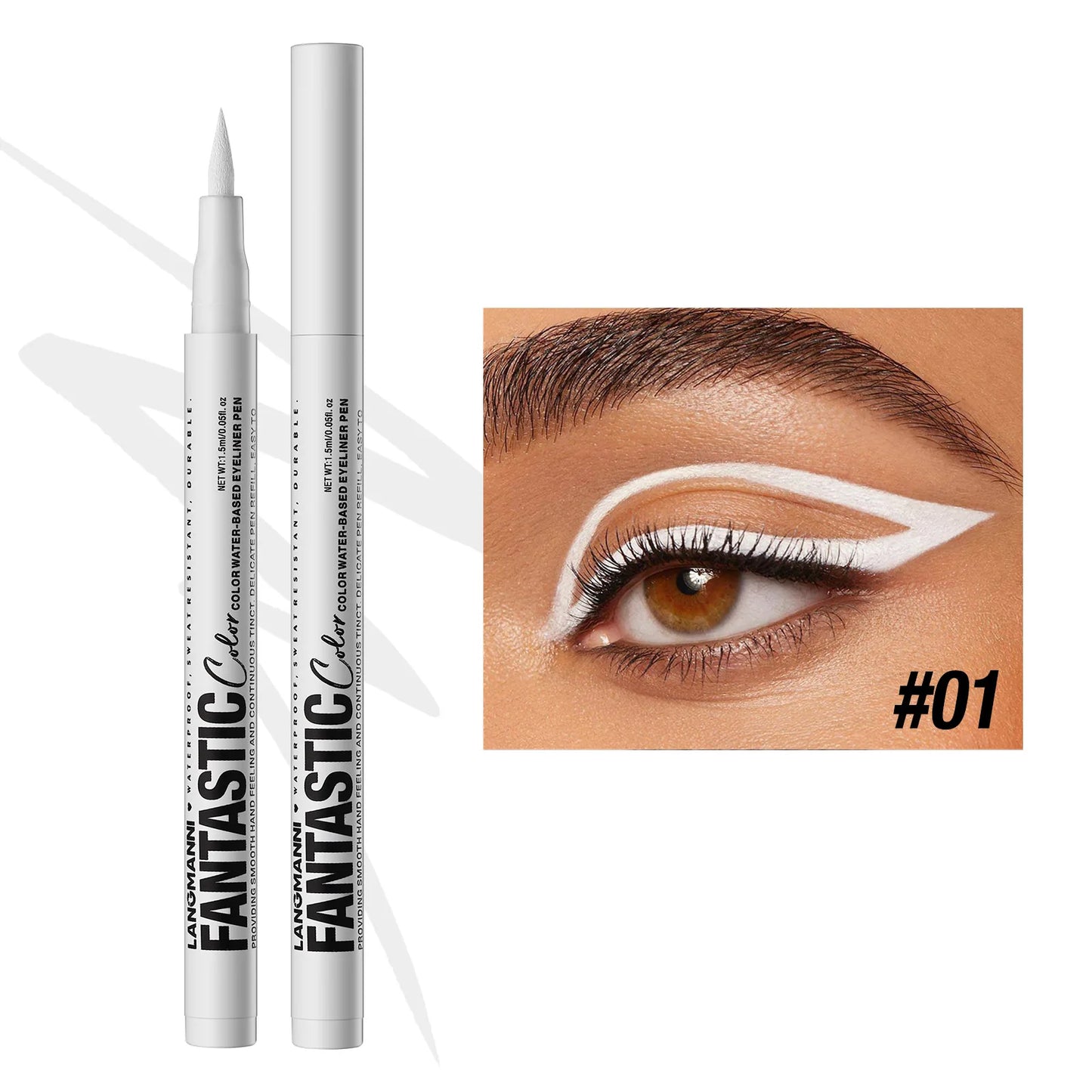 Stylo Eyeliner Liquide – 12 Couleurs, Pointe Ultra-Fine, Lisse, Facile à Appliquer, Séchage Rapide, Anti-Bavure