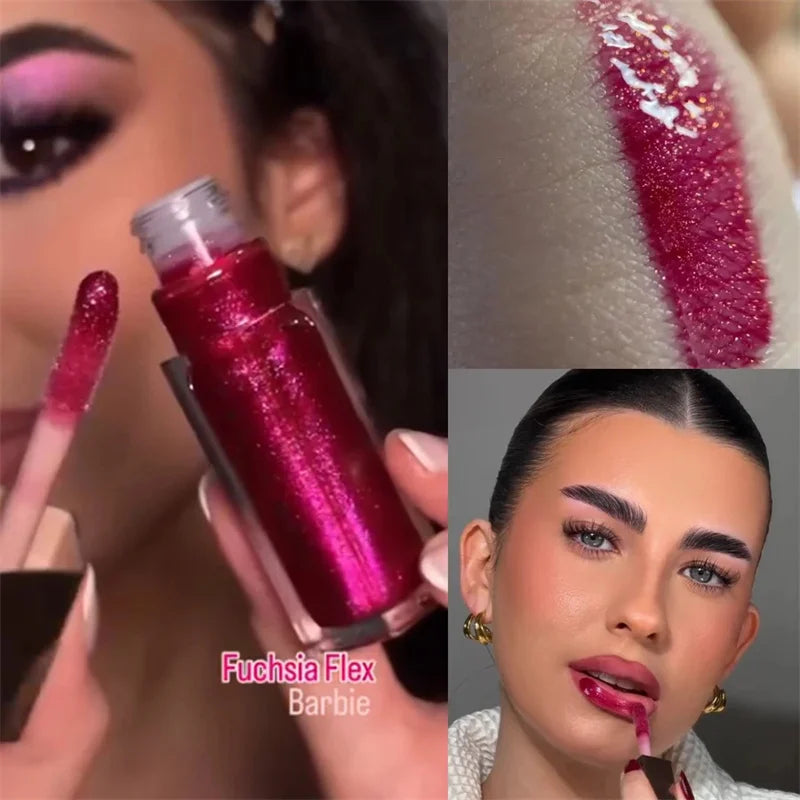Baume à Lèvres – Rouge à Lèvres Longue Tenue, Paillettes, Hydratant, Effet Repulpant, Soin des Lèvres, Gloss, Idéal Cadeau
