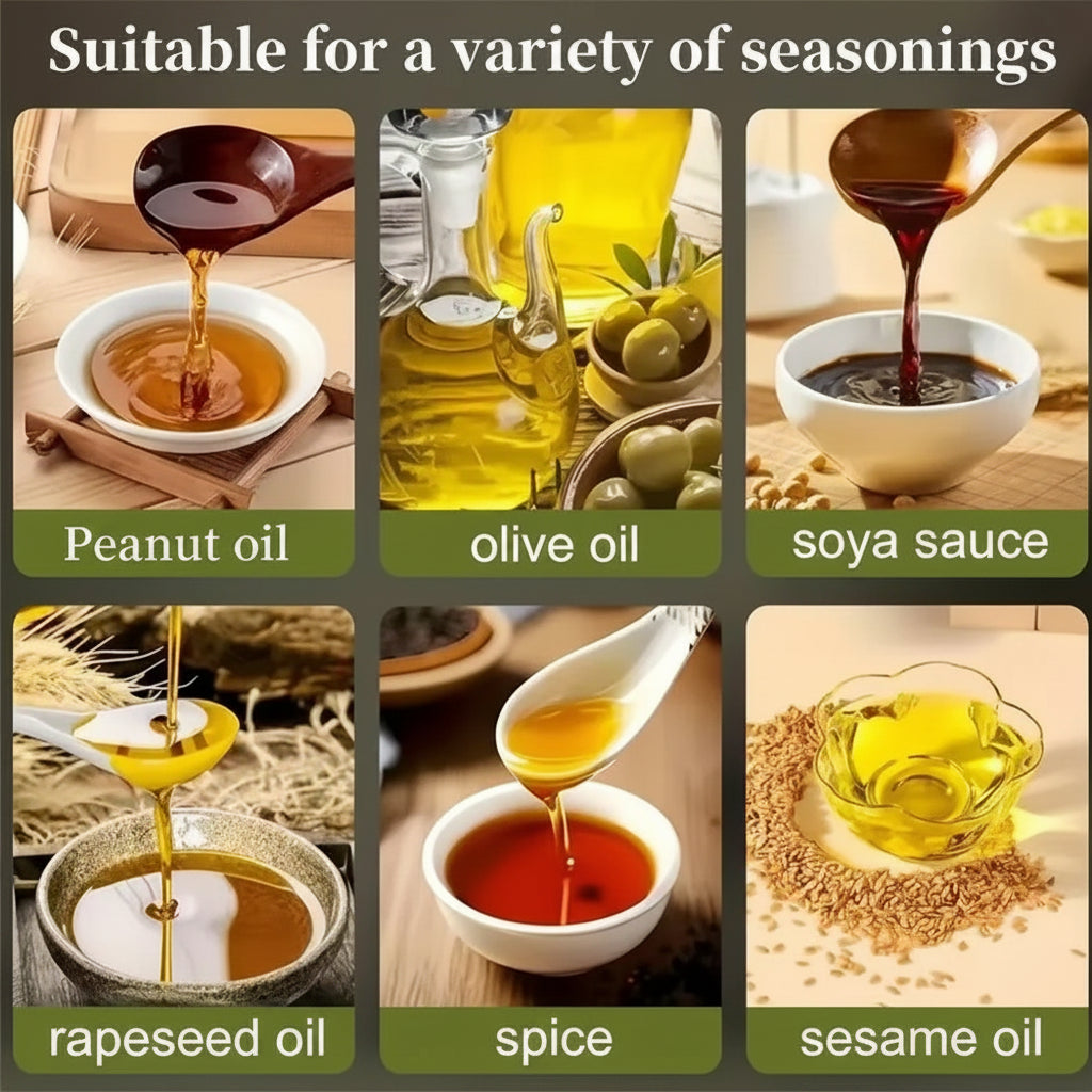 470ml 2-in-1 Oil Sprayer for Cooking – Olive Oil Dispenser & Spray Bottle with Thick Glass Design