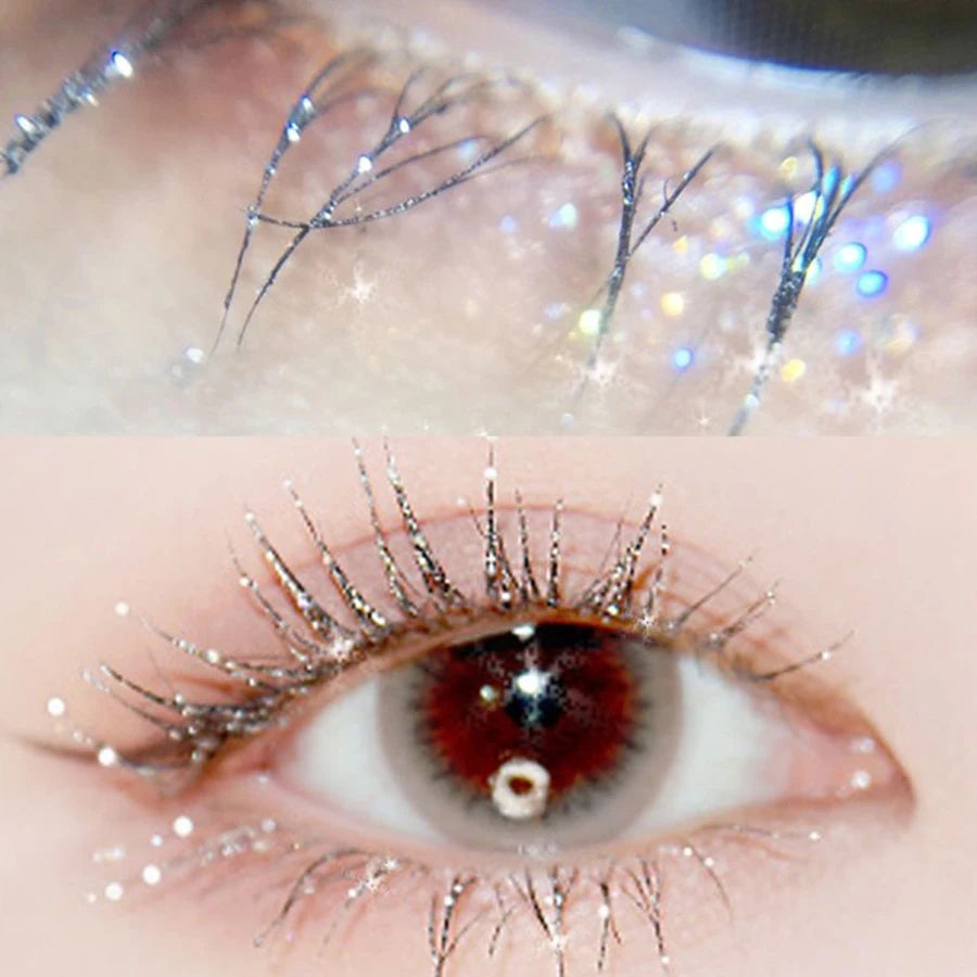 Mascara diamant pailleté waterproof séchage rapide volume et recourbant longue tenue yeux
