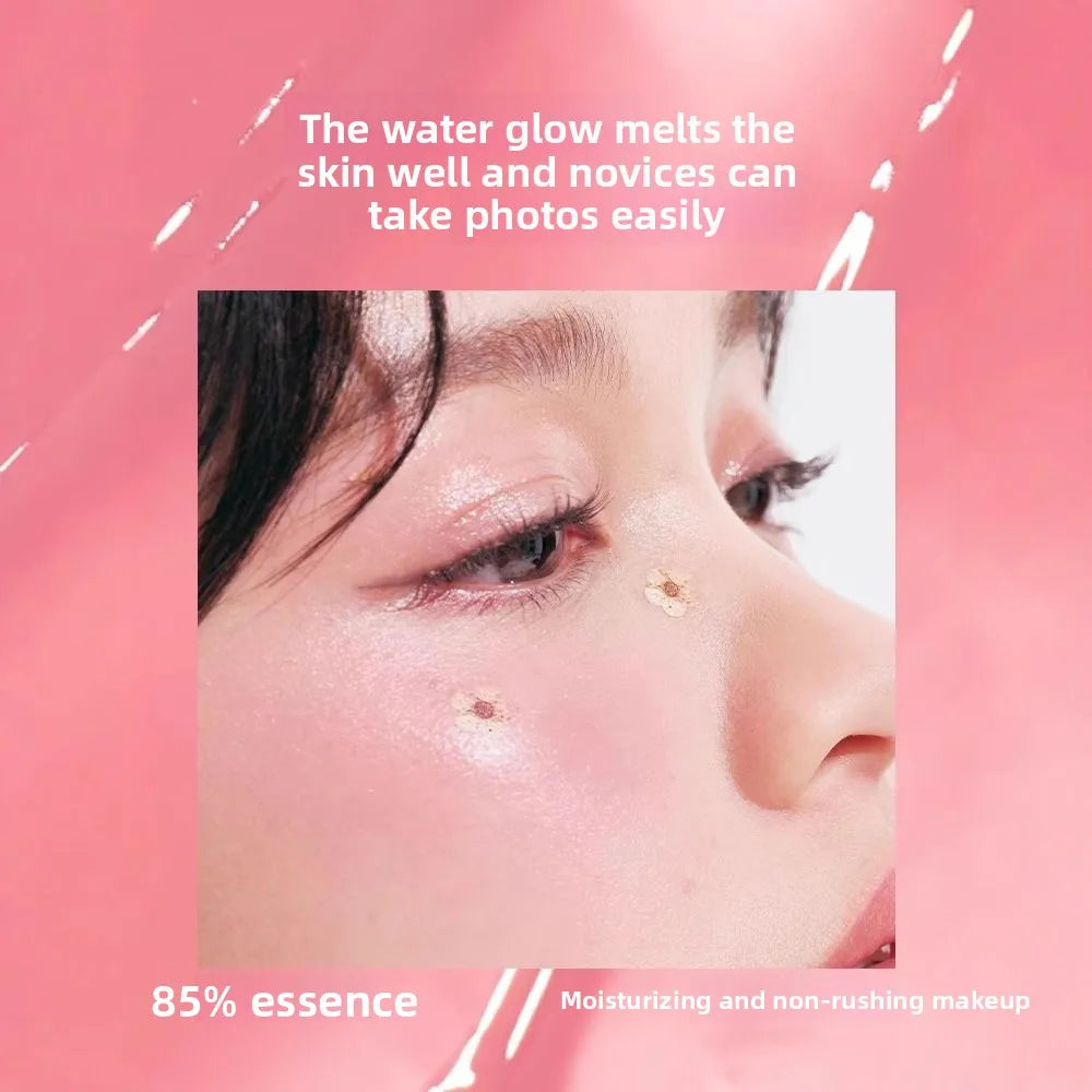Palette Crème— Blush et Highlighter, Fini Lumineux (Dewy Glow), Multi-Usage pour Joues, Yeux et Lèvres, Effet Floutant et Volumisant