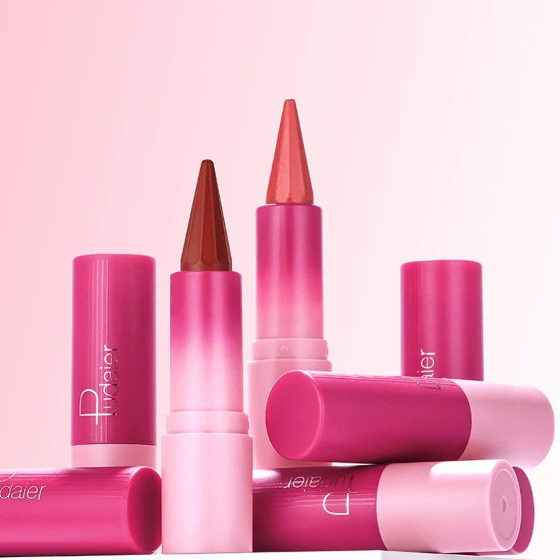 Rouge à lèvres 8 couleurs forme champignon longue tenue hydratant mat pour lèvres