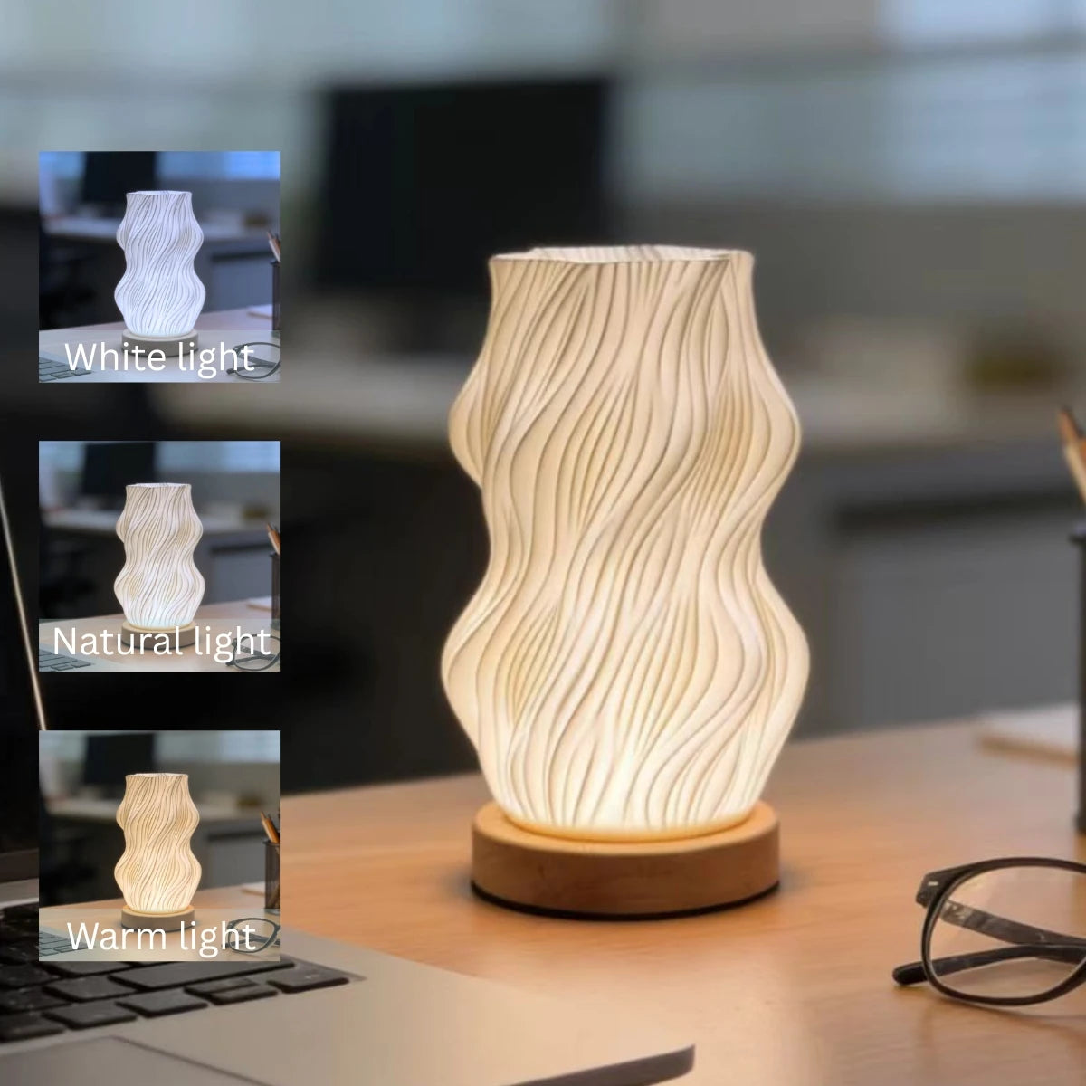 Nordic LED Desk Lamp – 3 Color Dimmable Reading Light for Bedroom & Office