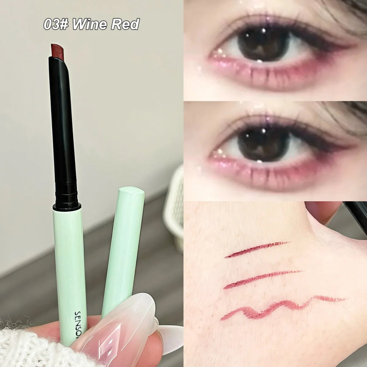 1 Pièce Crayon Gel Eyeliner– Texture Lisse, Longue Tenue, Mat, Waterproof, Séchage Rapide, Maquillage Coréen