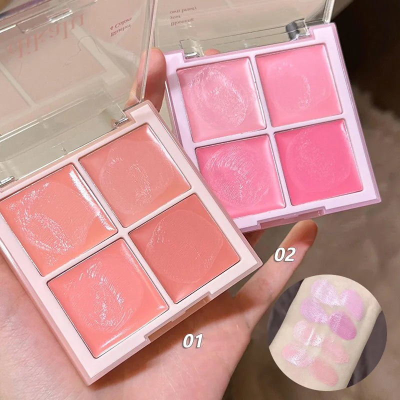 Blush crème multi-usage – Waterproof et hydratant, effet highlighter – Pour joues et yeux, texture crémeuse, teinte pêche éclatante, contour et maquillage