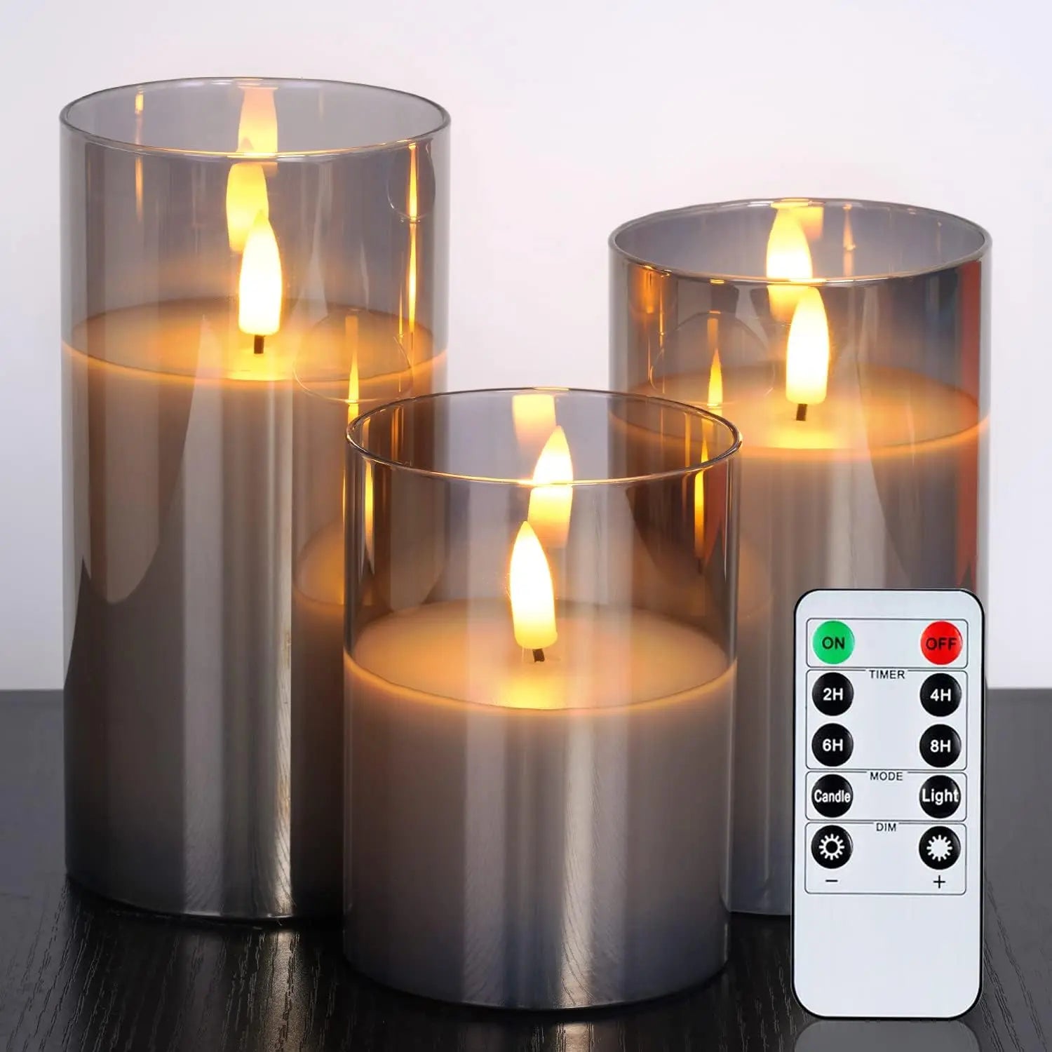 LED Flameless Wax Candles with Remote & Timer – Realistic Flickering Candles for Home Decor