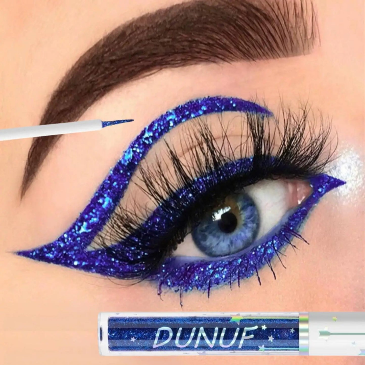 1 pièce : Eyeliner et fard à paupières liquides brillants, colorés, à séchage rapide, longue tenue et waterproof