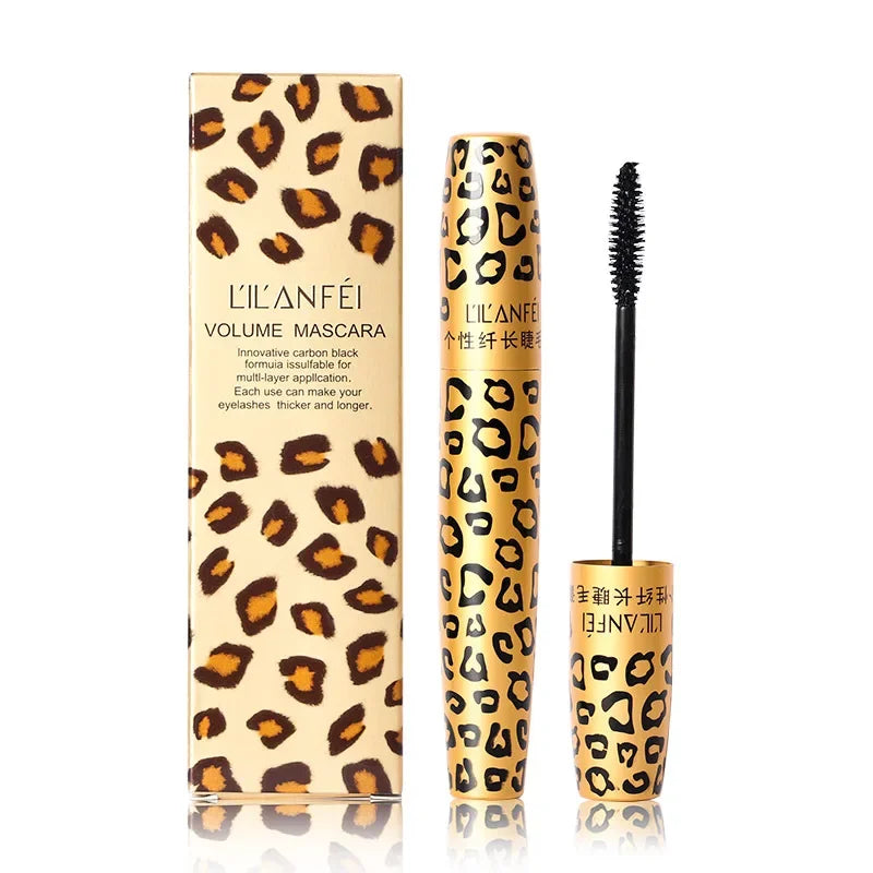 Mascara nouveau Leopard fibres de soie noir waterproof volumisant et allongeant cils recourbés longue tenue