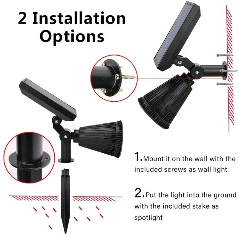 9 LED Solar Spotlight – Adjustable Outdoor Garden Light