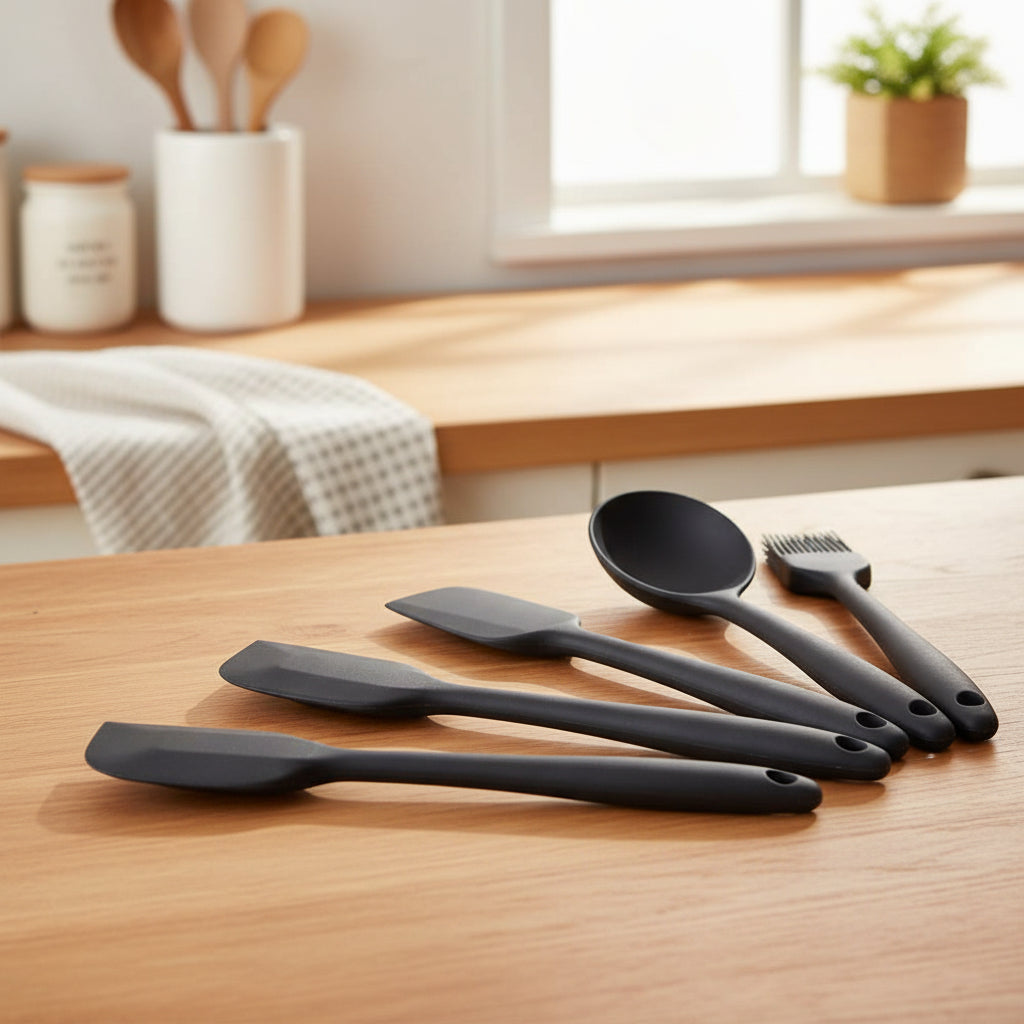 6-Piece Silicone Spatula Set – Food-Grade Non-Stick Heat-Resistant Spatulas for Cooking & Baking