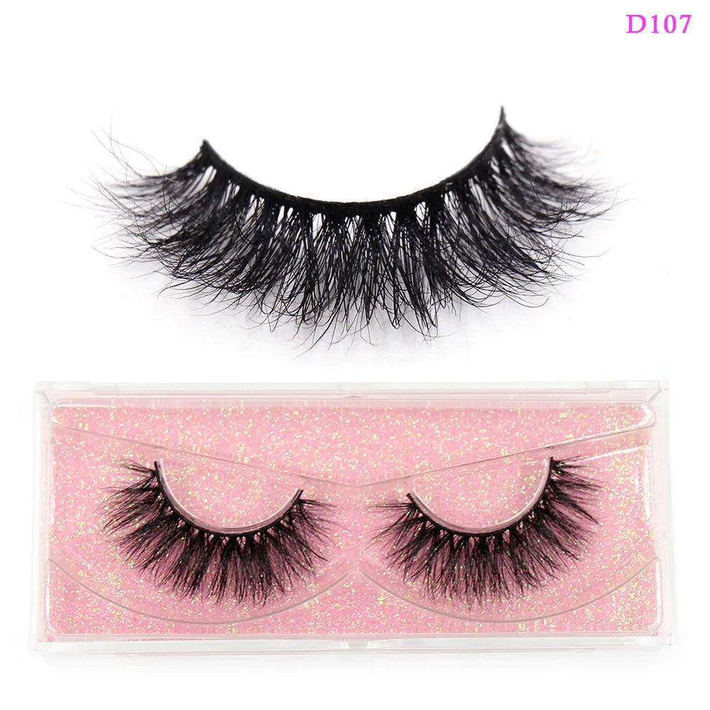 Cils 3D en vison – Cils naturels faits main, volumineux et doux, longs – Extension de cils en vrai vison pour maquillage D103