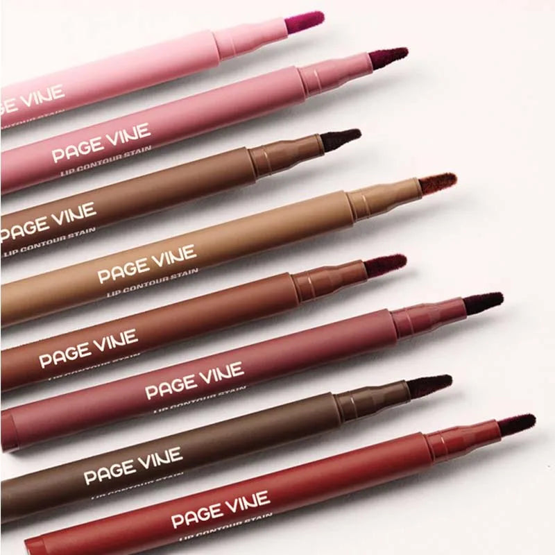 Crayon à Lèvres Velours Marron – Mat, Waterproof, Anti-Transfert, Teintes Nude et Rouge Cerise, Contour des Lèvres, Maquillage pour Femmes