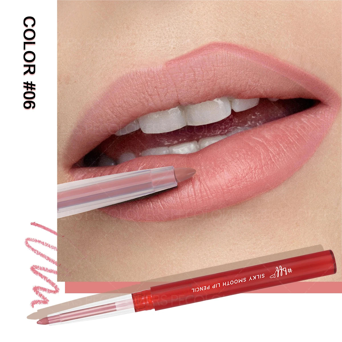 Crayon à Lèvres Mat Nude – Longue Tenue, Waterproof, Fini Brillant, Maquillage des Lèvres