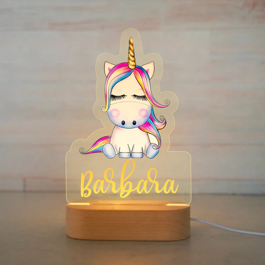 Personalized Animal Night Light with Custom Name – Acrylic LED Lamp for Kids' Bedrooms