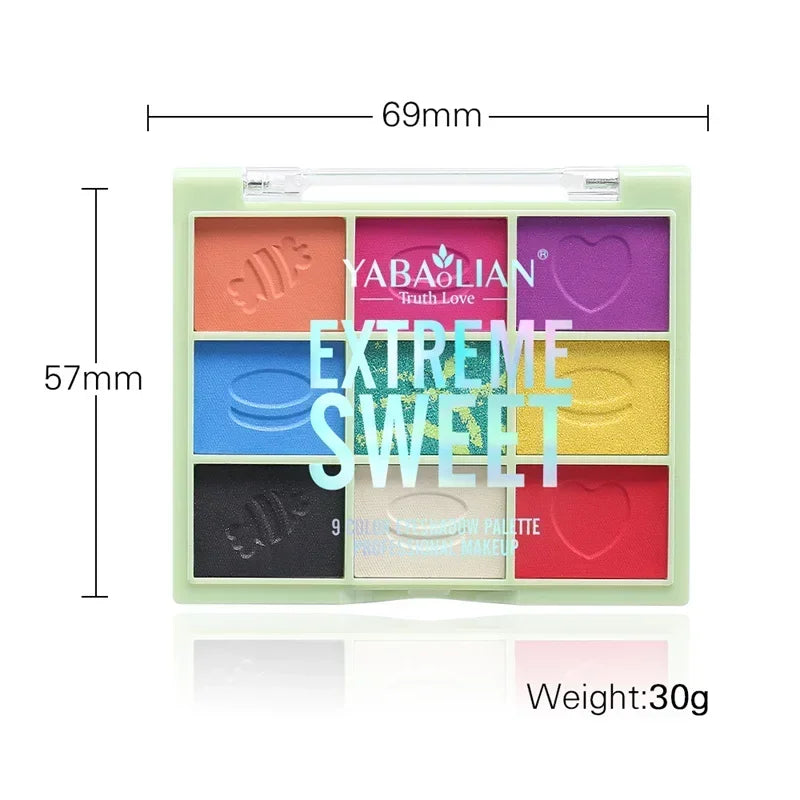 Palette fards à paupières 6/9 couleurs, nacré, mat et pailleté, longue tenue, scintillant, maquillage yeux