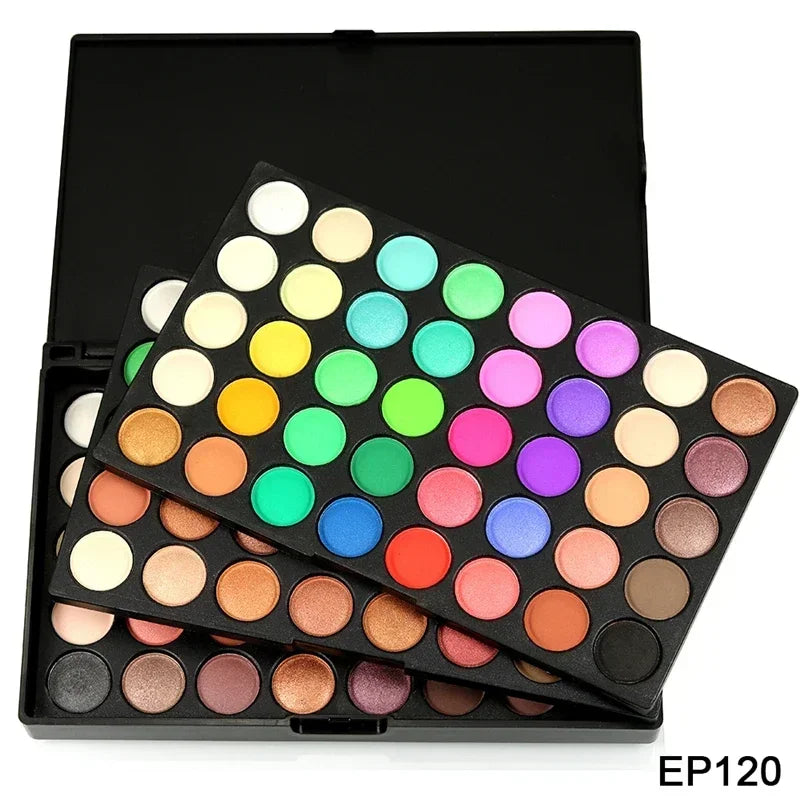 **« Palette fards à paupières 120 couleurs – Mat, pailleté et nude, kit maquillage complet »**