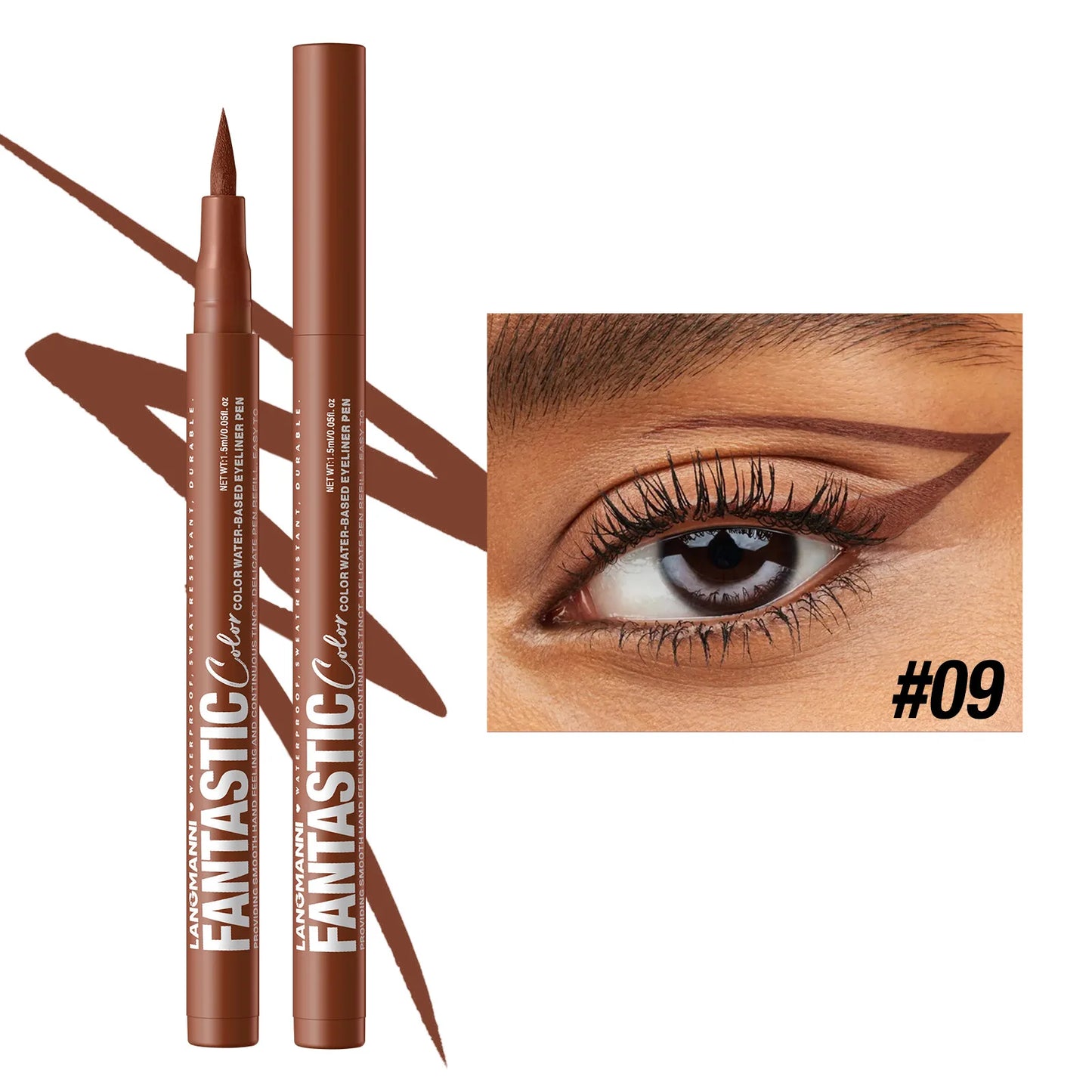 Stylo Eyeliner Liquide – 12 Couleurs, Pointe Ultra-Fine, Lisse, Facile à Appliquer, Séchage Rapide, Anti-Bavure