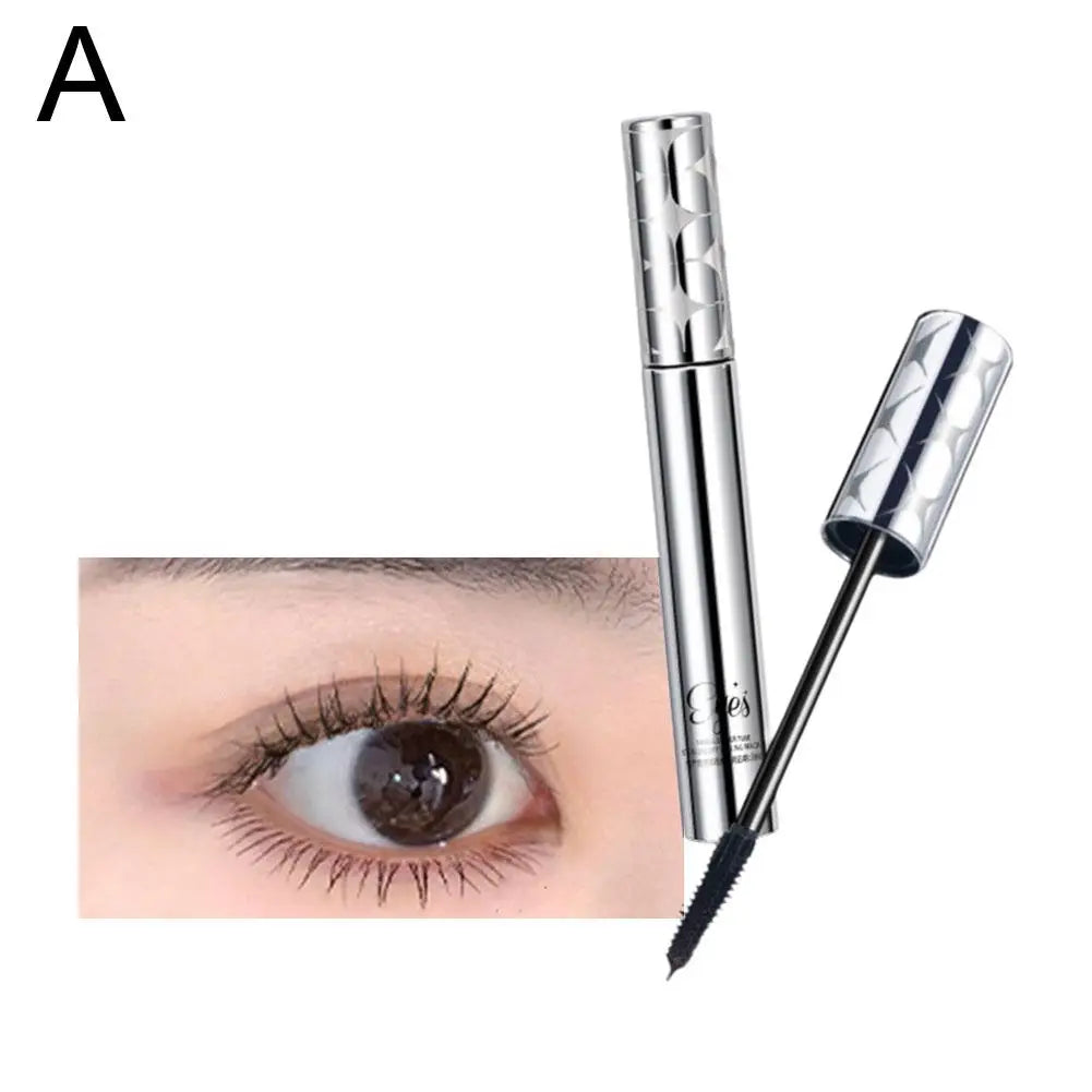 Mascara fibres de soie mat waterproof séchage rapide brosse ultra-fine allongeant et recourbant cils brun et noir nouveauté