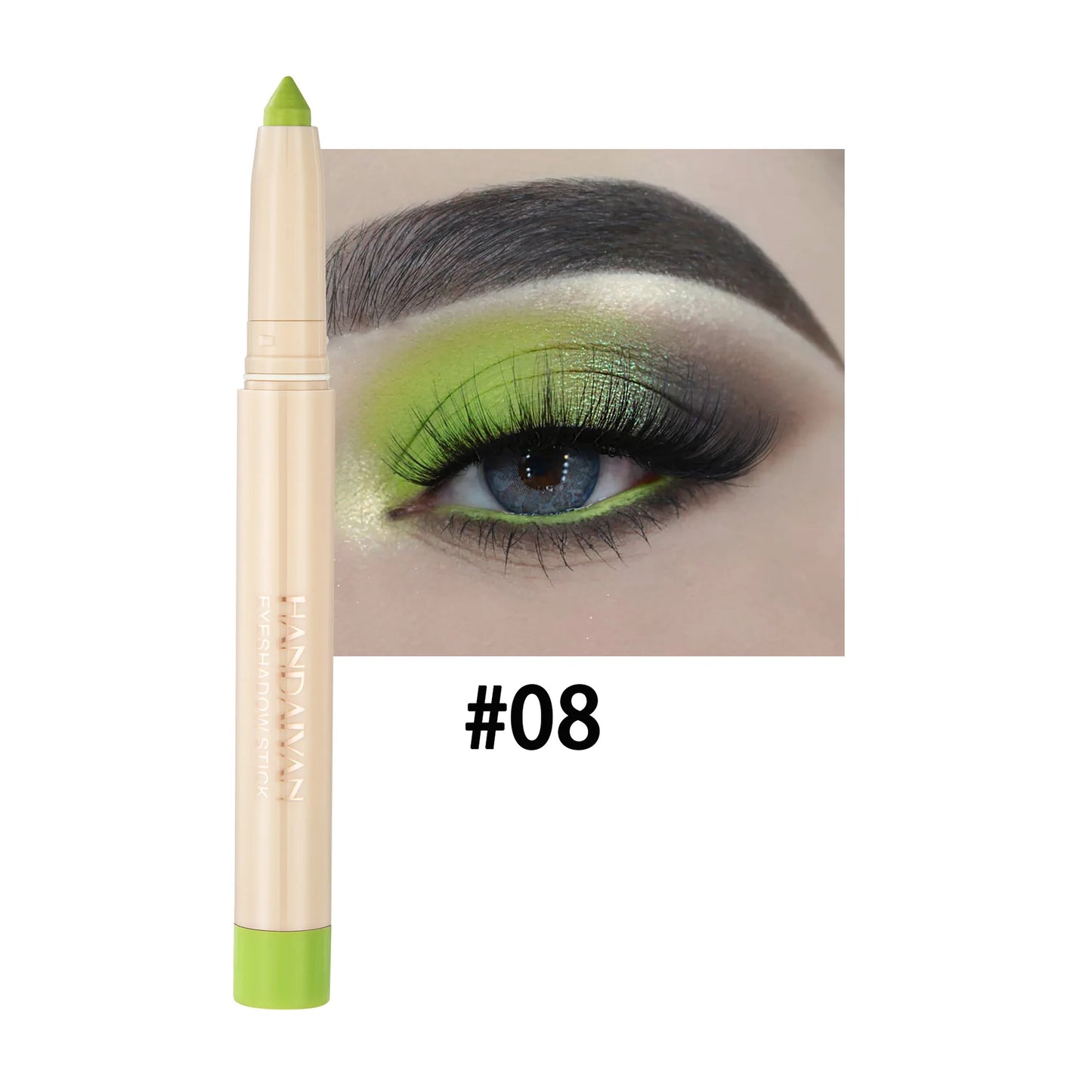 Crayon yeux dual-use – eyeliner et fard à paupières, mat, naturel, adapté pour maquillage de nuit ou clubbing, pointe ajustable