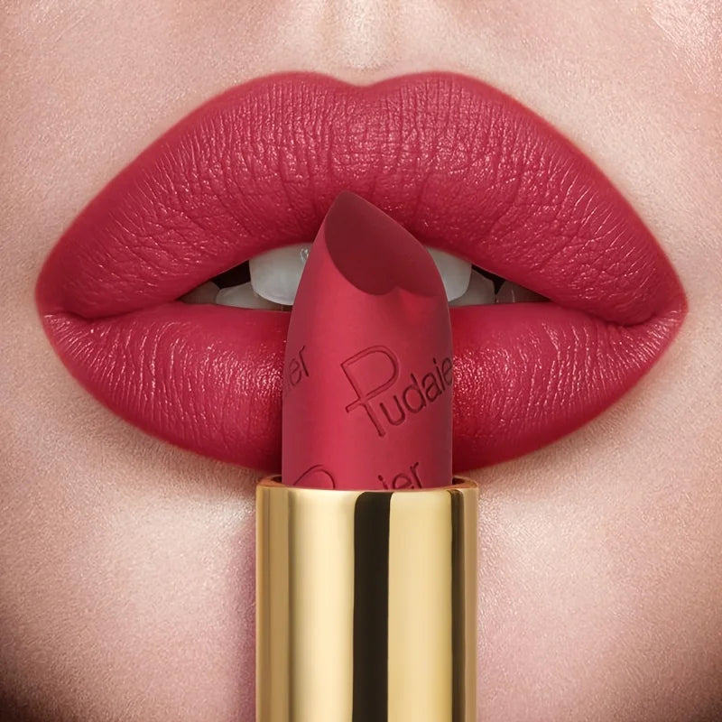 Rouge à lèvres velours mat – Waterproof et résistant à la transpiration | Application facile et portable | Gloss pratique pour un maquillage lèvres parfait