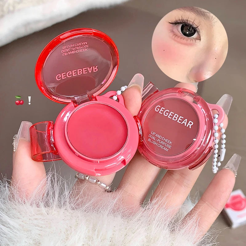 Blush Crème Mat Rose-Violet — Multi-usage pour Lèvres et Joues, Rouge à Lèvres Texture Boue, Blush Monochrome, Illumine le Visage, Application Facile, Maquillage Rouge