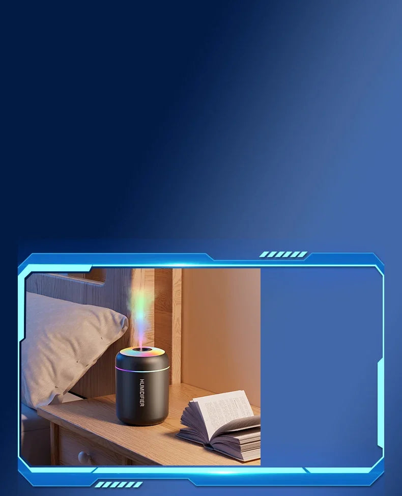 Mini USB Aroma Diffuser – 180ML Essential Oil Humidifier for Car, Home & Bedroom