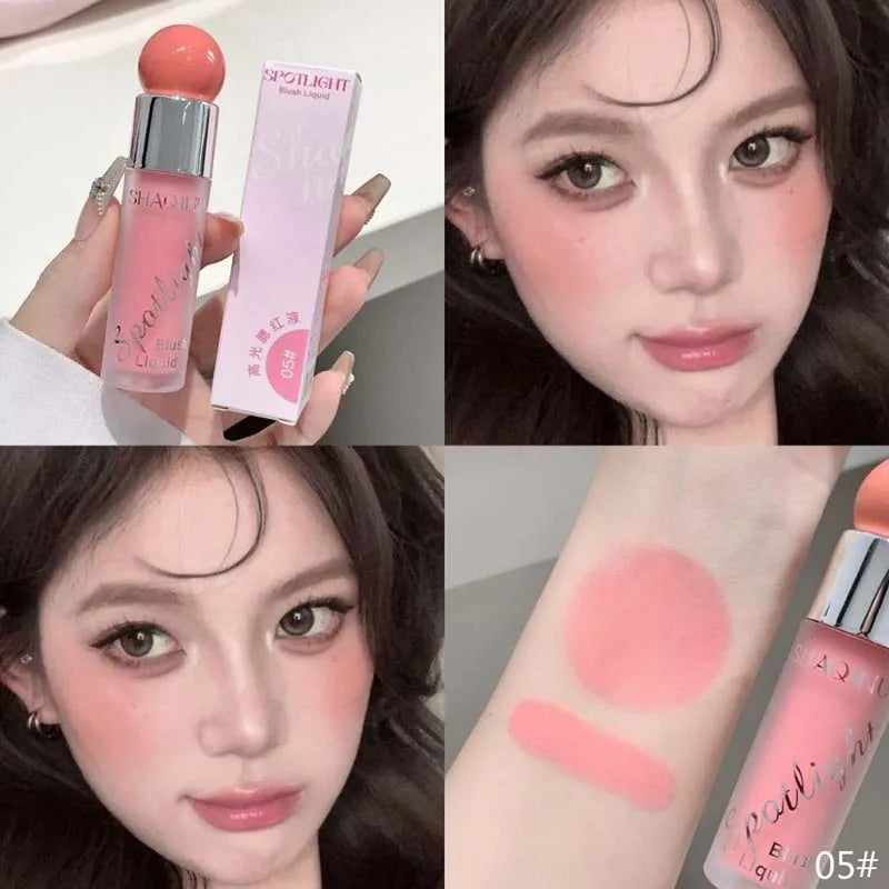 Blush Liquide — Texture Jelly Hydratante, Teintes Froides et Chaudes, Nude Rose, Rouge Liquide, Highlighter, Illumine le Visage, Maquillage Style Coréen