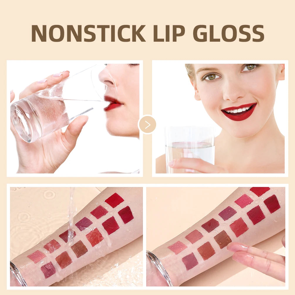 Rouge à lèvres liquide mat – Finition velours nude et rouge sexy | Waterproof et longue tenue | Non collant, teinte durable | 24 couleurs tendance pour maquillage lèvres