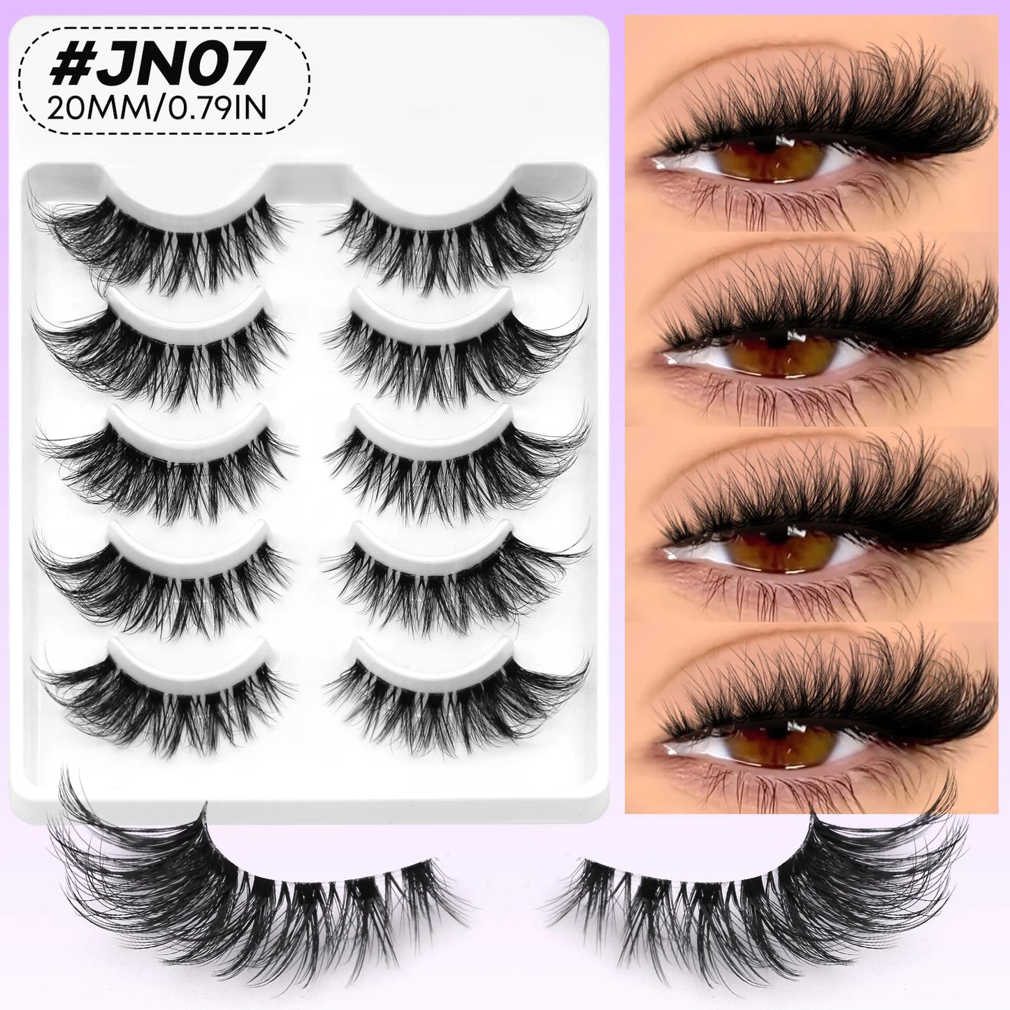 Cils Cat Eye 3D – Faux cils naturels, doux, en vison synthétique – Effet naturel, léger et effilé pour allonger le regard