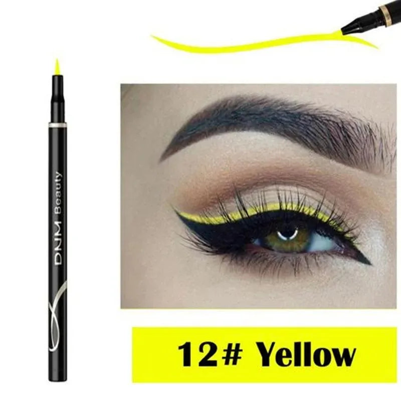 Crayon Eyeliner Liquide Coloré – Étanche, Bleu, Rouge, Noir, Blanc, Longue Tenue, Séchage Rapide, Maquillage des Yeux, Cosmétiques