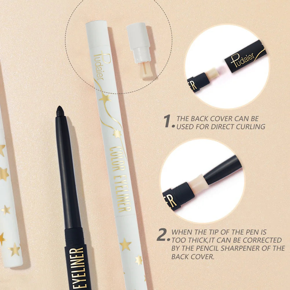 Eyeliner Gel Waterproof – Anti-Bavure, Longue Tenue, Texture Lisse, Blanc, Maquillage des Yeux pour Femmes