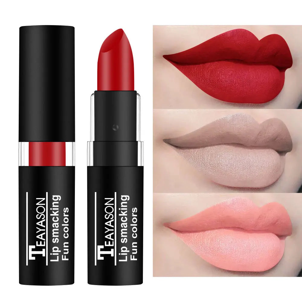 Set 12 Rouges à Lèvres Mat Nude – Waterproof, Longue Tenue, Anti-Transfert, Gloss, Teintes Sexy Vampire Rouge et Noir, Pigmenté, Cosmétiques