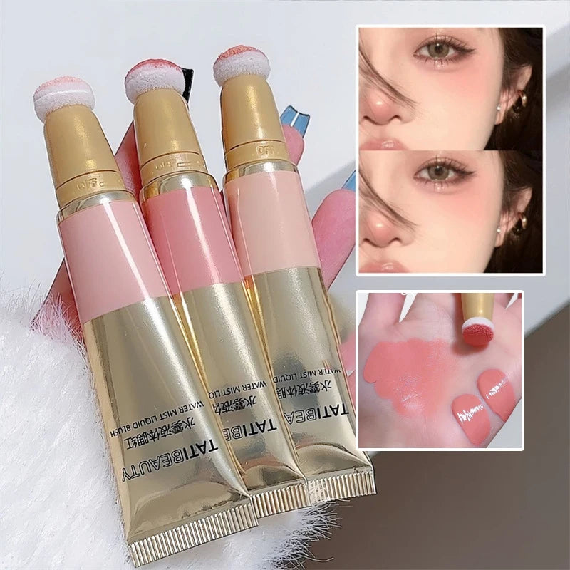 Blush Liquide — Teinte Fraise Lait et Violet, Fini Mat, Pour Shading et Contouring, Illumine le Teint, Maquillage Coréen, Cosmétique pour Femmes