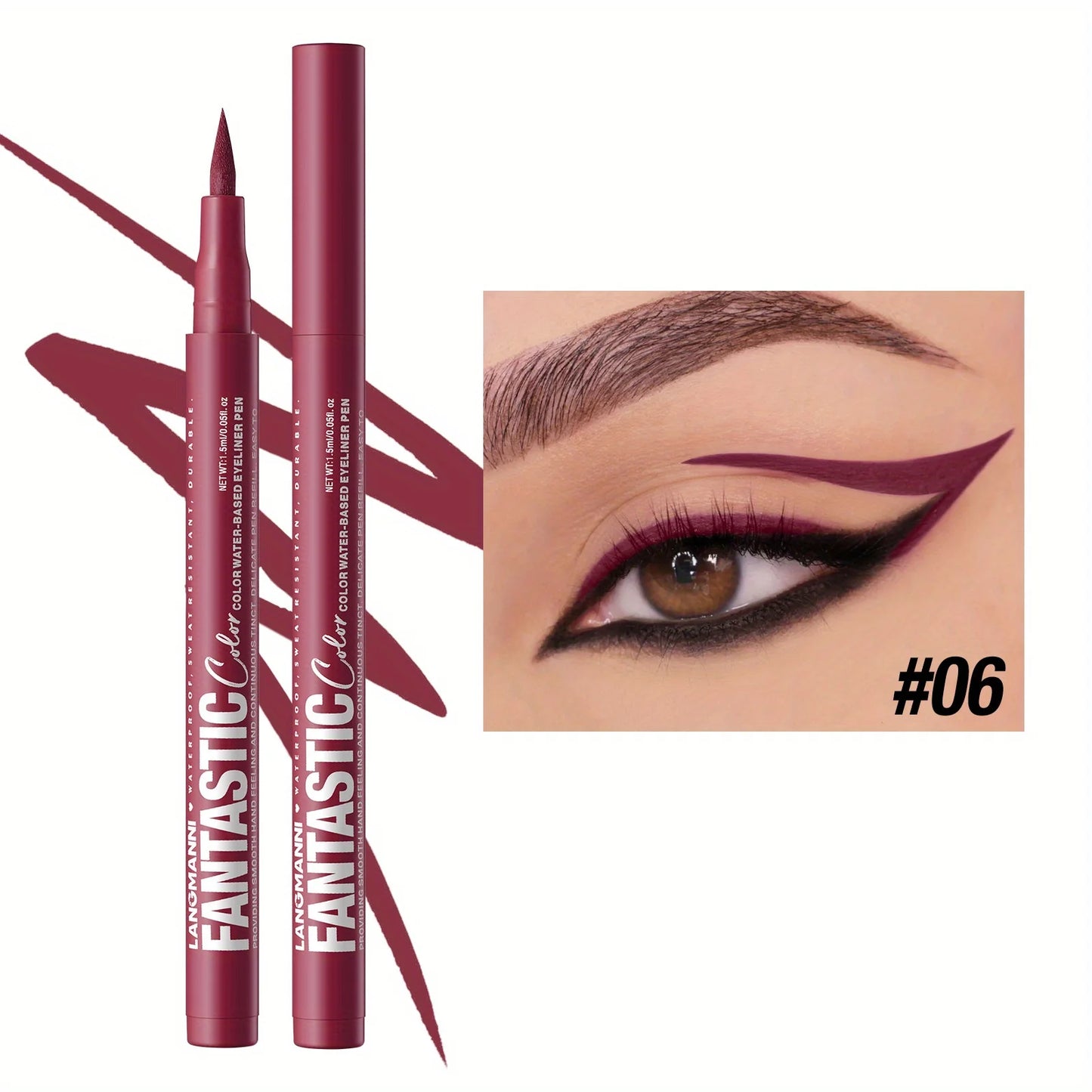 Eyeliner Stylo 1 pc — waterproof, séchage rapide, résistant à l’huile et anti-bavures, longue tenue, ultra-fin