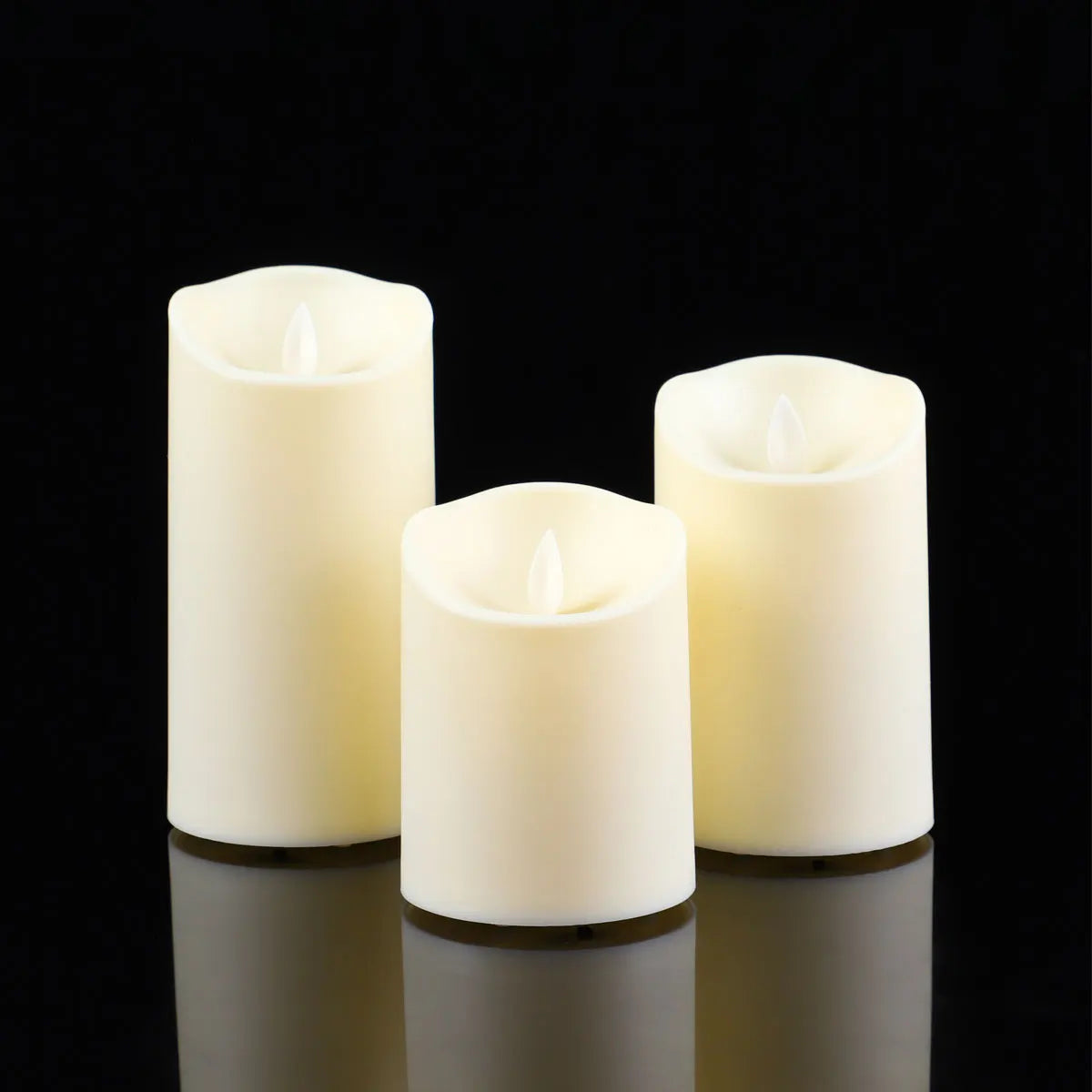 Rechargeable LED Moving Wick Candles – USB Remote Control Flameless Candle Set (1 or 3 Pieces)
