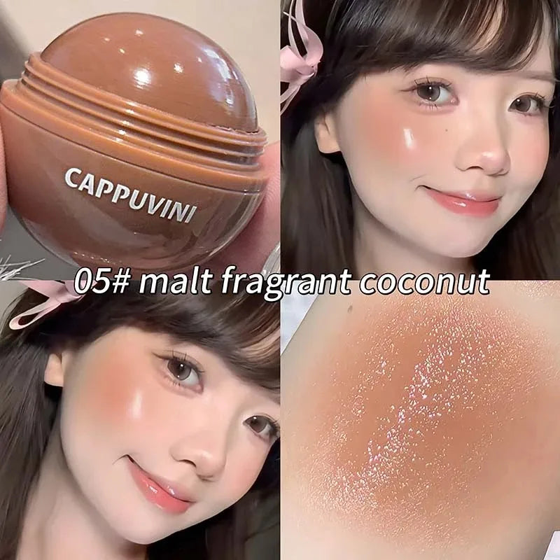 Blush Boule Haute Pigmentation — Teinte Naturelle, Saturation Intense, Éclaircissant et Hydratant, Facile à Appliquer, Crème Blush Soie pour Contour et Maquillage