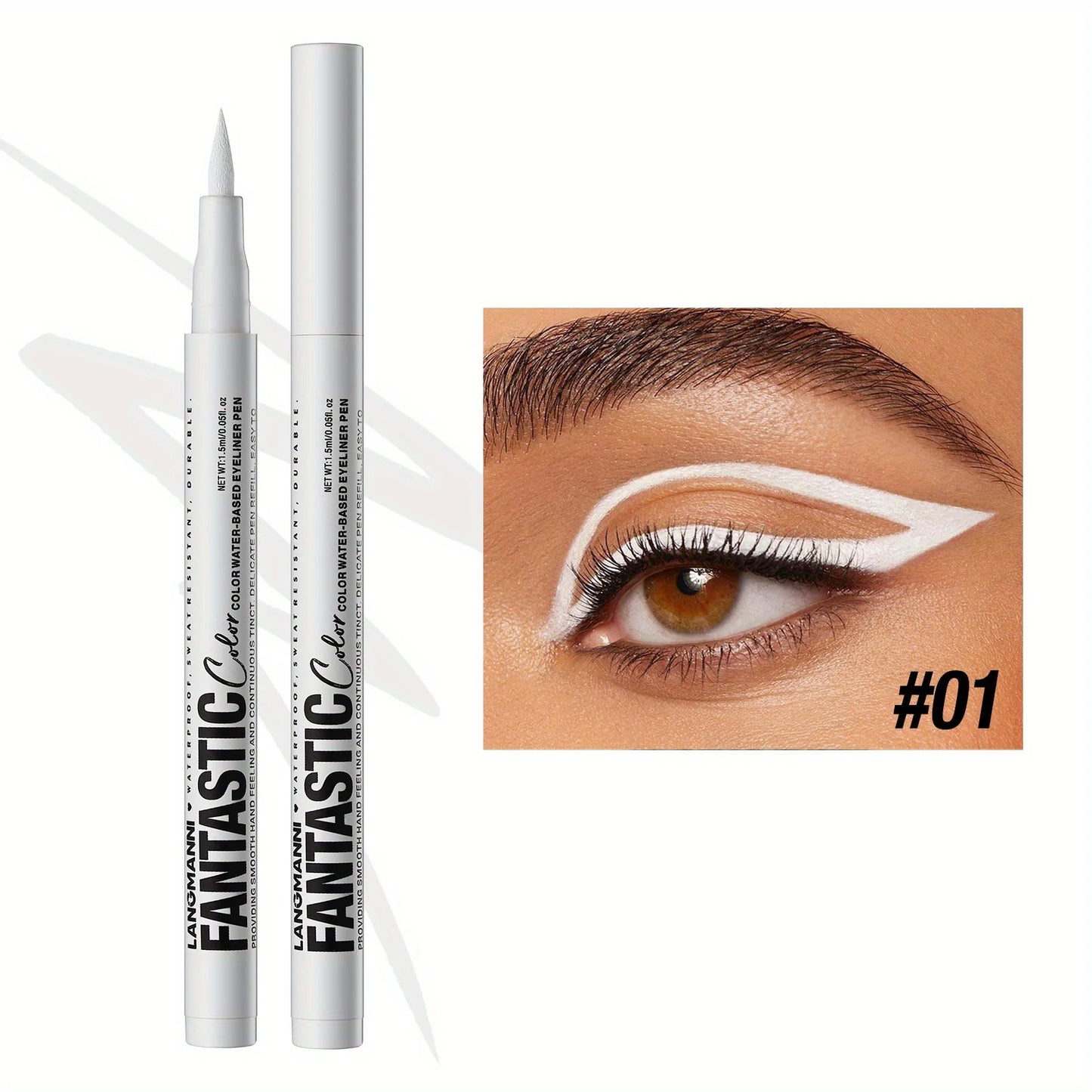 Eyeliner Stylo 1 pc — waterproof, séchage rapide, résistant à l’huile et anti-bavures, longue tenue, ultra-fin