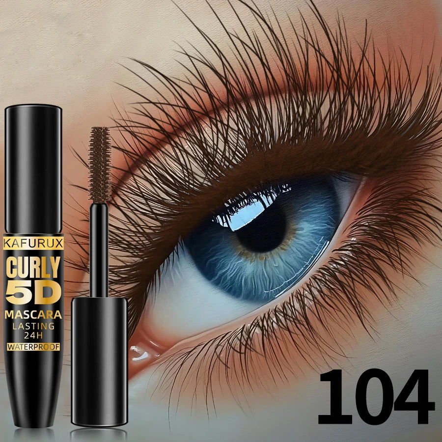 Mascara 5D fibres de soie 9 couleurs grands yeux waterproof allongeant anti-transpiration longue tenue violet, vert, noir maquillage coréen