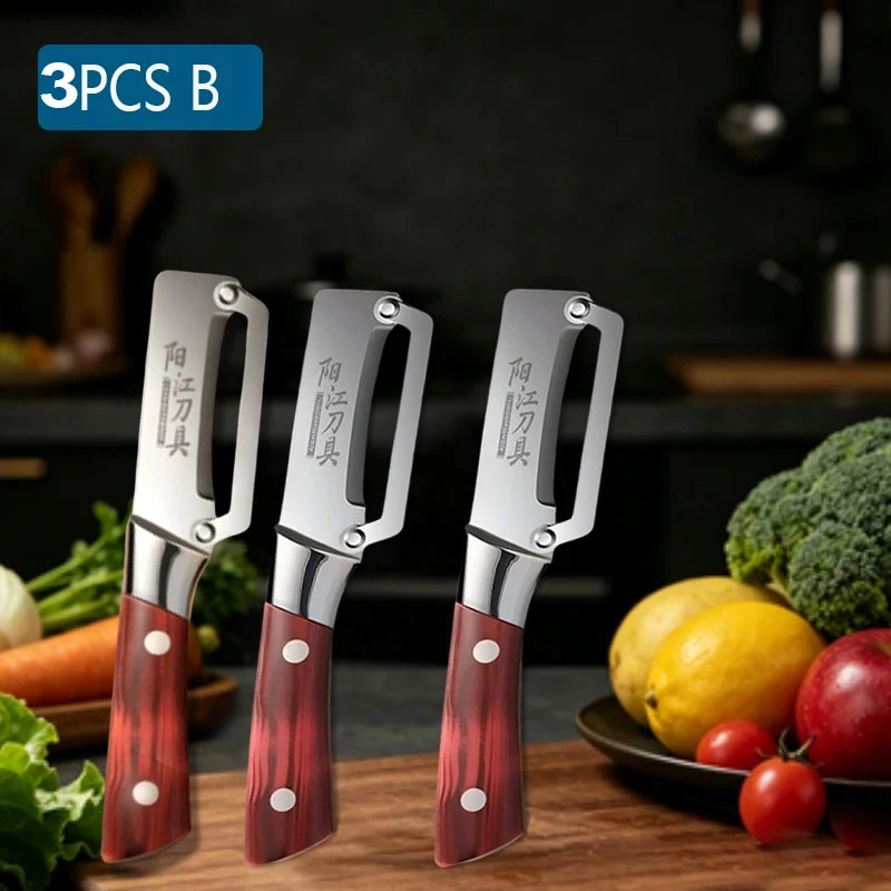 Multifunction Kitchen Peeler – Stainless Steel Vegetable Peeler, Fruit Paring Knife & 2-in-1 Bottle Opener