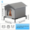 Waterproof Outdoor Cat House – Foldable Pet Shelter with Mat