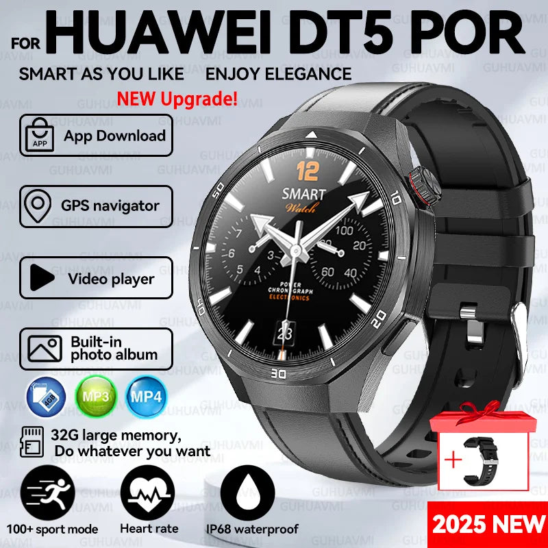 Montre connectée HUAWEI GT 5 Pro, mémoire de 32 go, AGPS Beidou, Navigation, écran saphir, vidéo HD, appel Bluetooth, nouveauté 2025