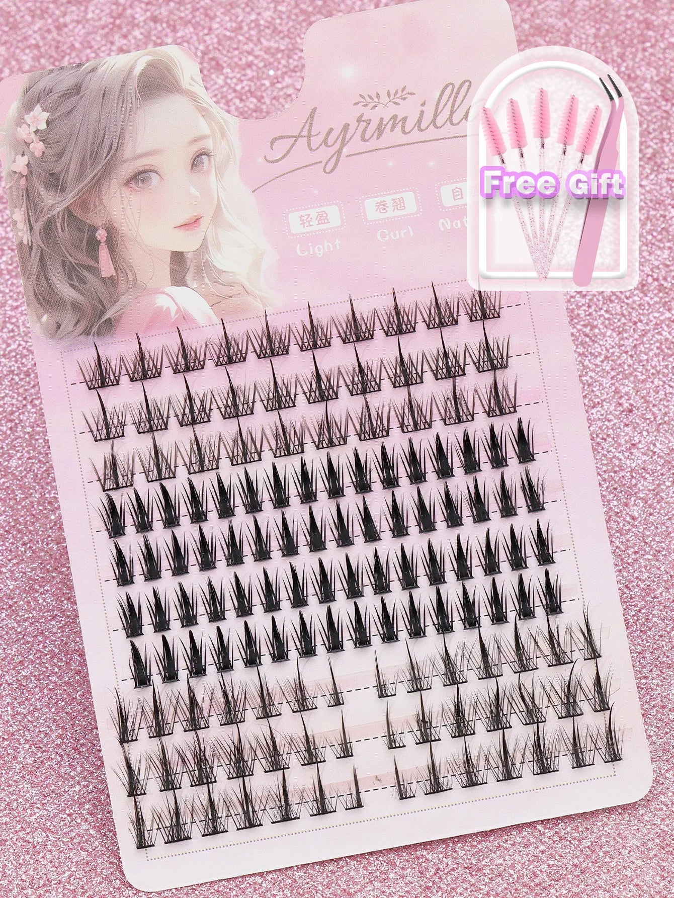 Cils individuels 9-13 mm – 120 grappes, pour fête, travail ou réunion quotidienne – Faux cils naturels, volumineux et doux, 3D en vison multi-couches