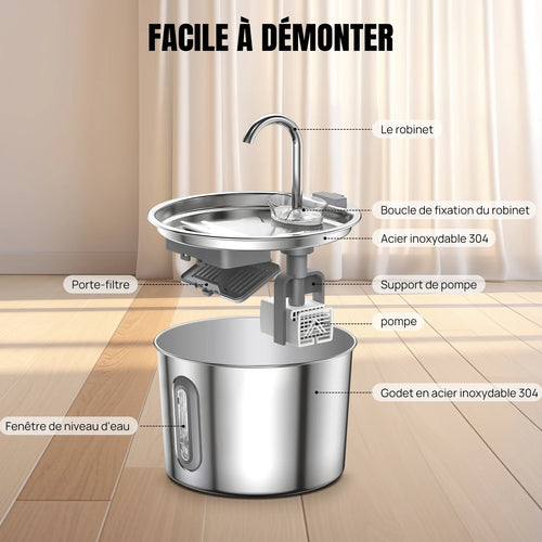 2.2L Filtered Water Fountain for Cats & Dogs