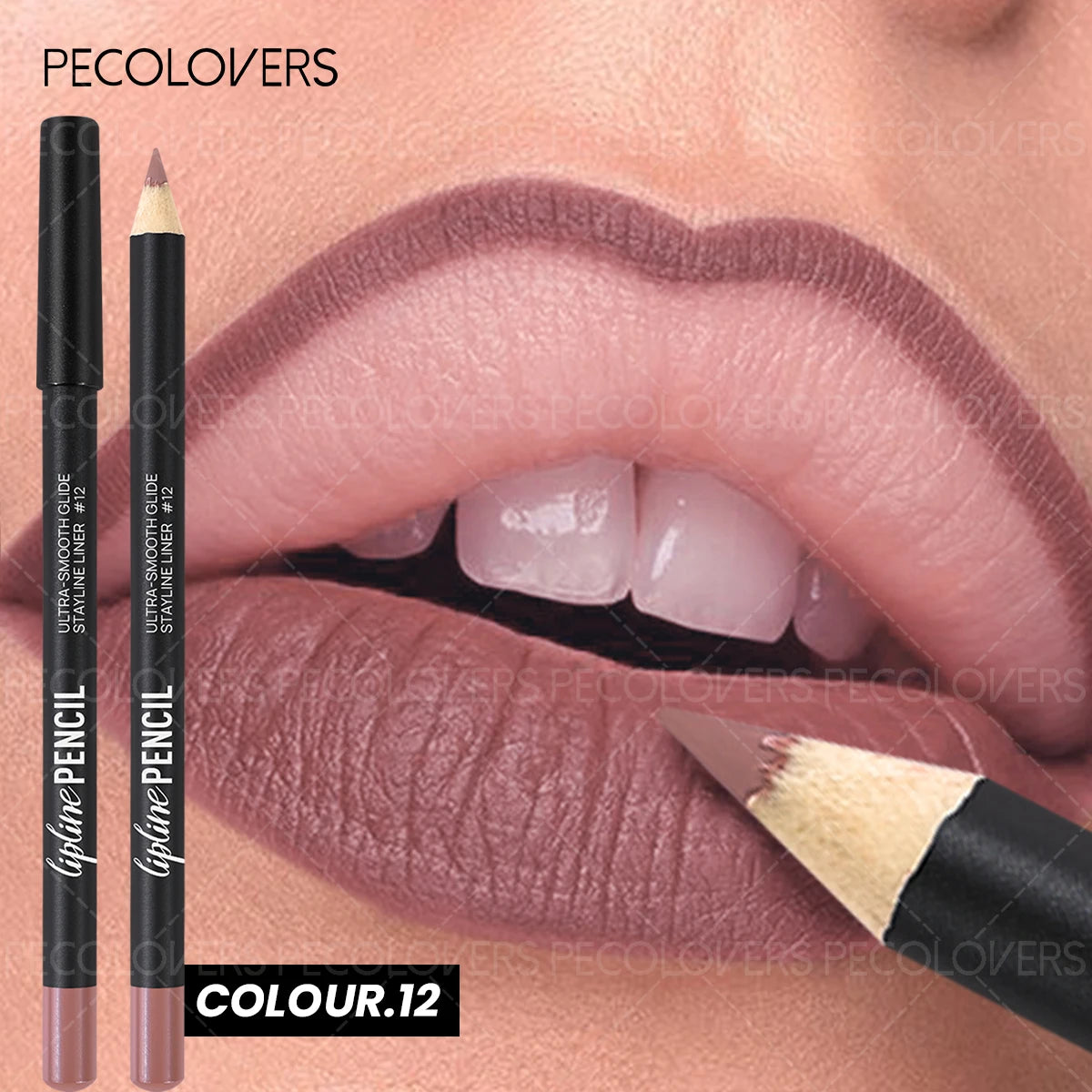 1 Pièce Crayon à Lèvres 2-en-1 Mat – Longue Tenue, Waterproof, Teinte Pumpkin Spice, Couleurs Intenses, Idéal Noël