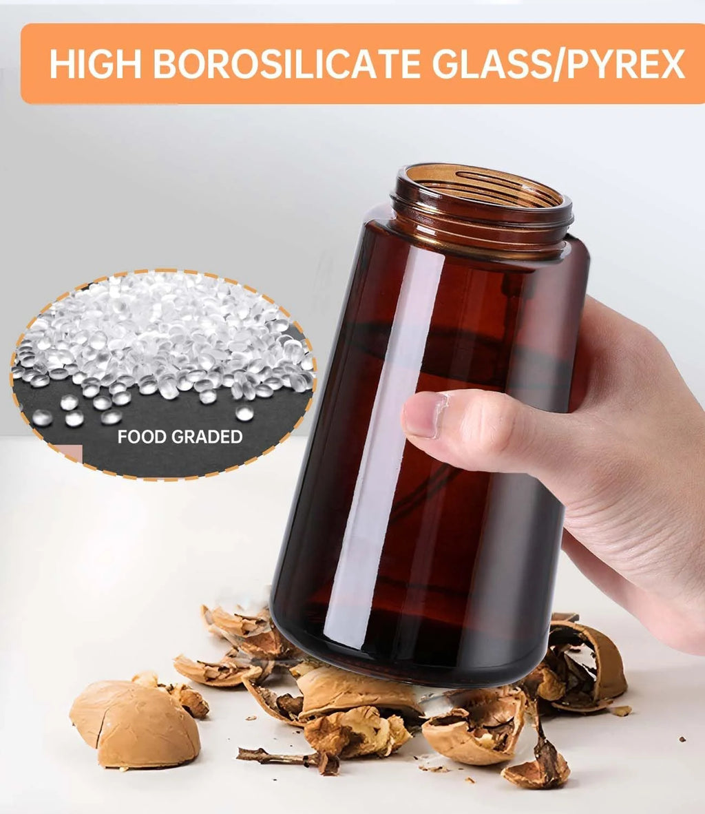 2-in-1 Glass Oil Dispenser & Sprayer – 470ml (16oz) Leakproof Olive Oil Bottle for Cooking, Air Fryer & BBQ