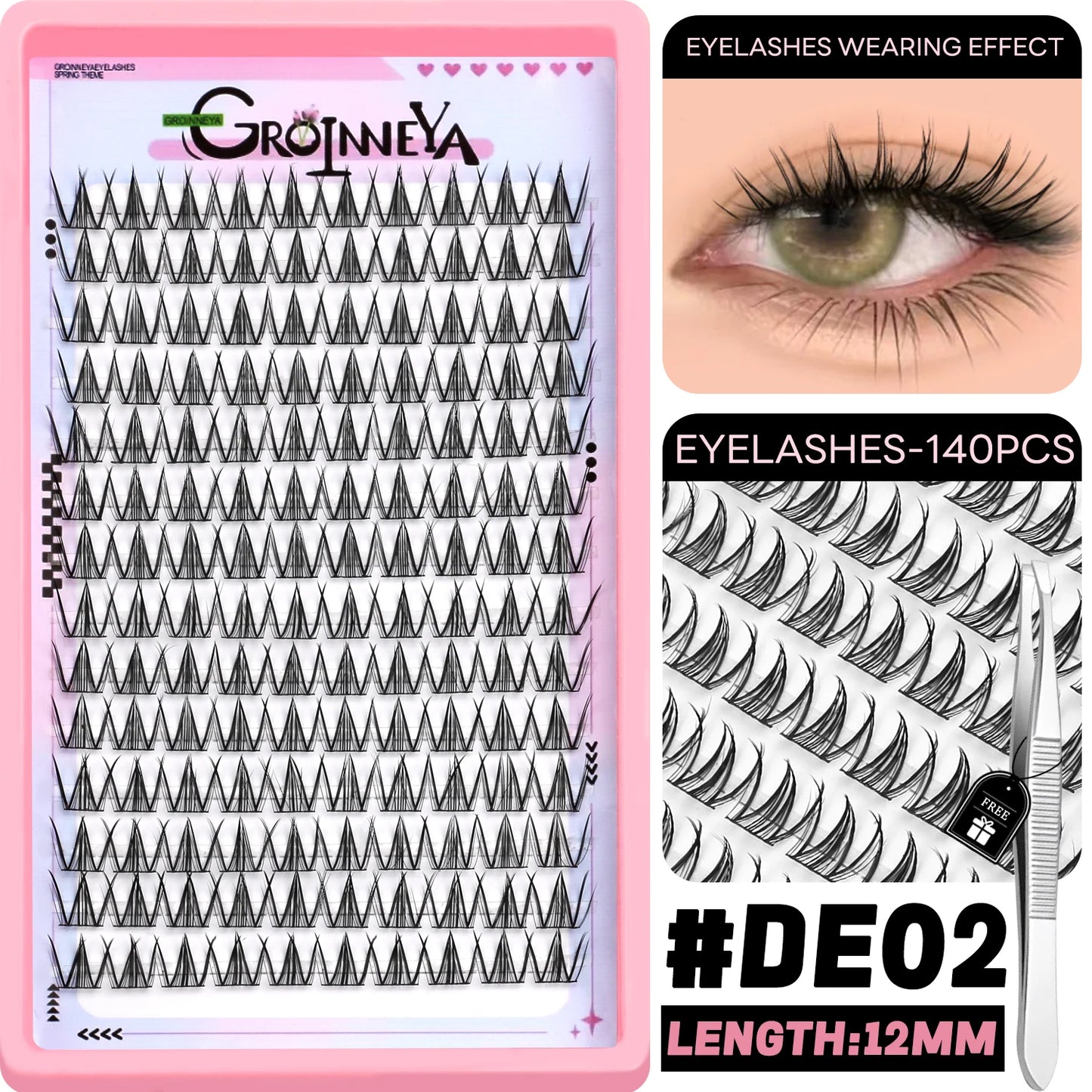 Grappes de cils DIY – Cils manga, multi-styles, effet naturel – Faux cils pour extensions et maquillage professionnel