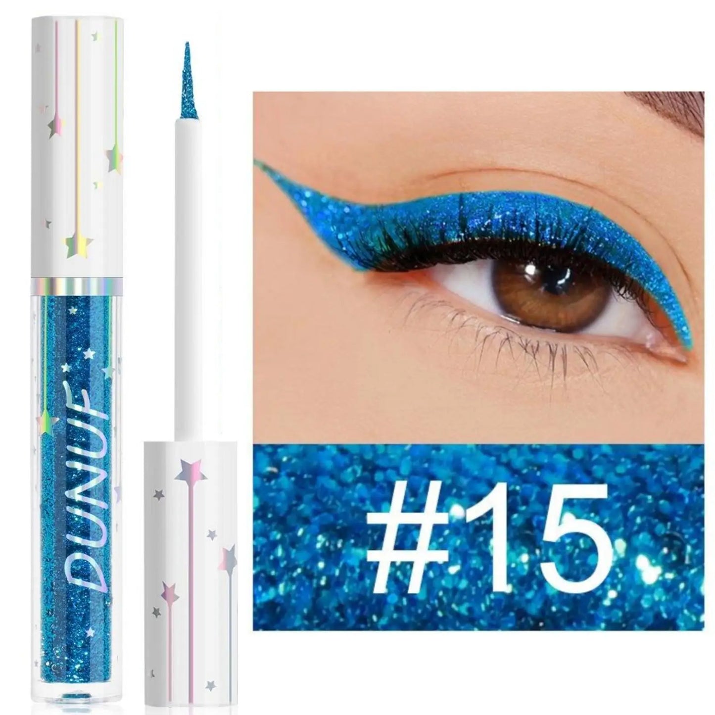 1 pièce : Eyeliner et fard à paupières liquides brillants, colorés, à séchage rapide, longue tenue et waterproof