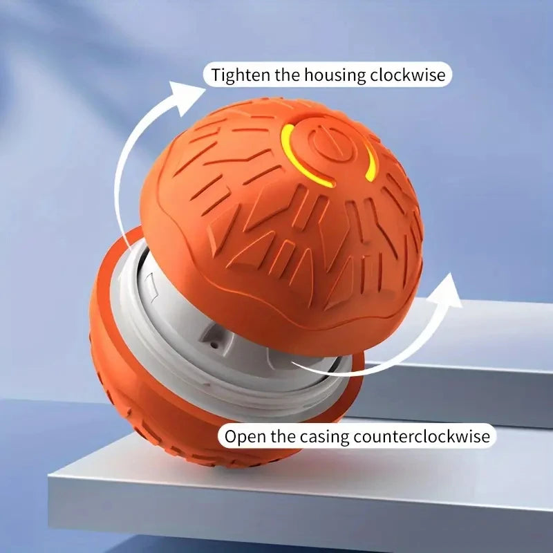 Smart Automatic Rolling Dog Ball – USB Rechargeable Interactive Pet Toy