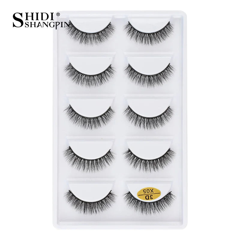 3 à 5 paires – Cils en vison 3D naturels, longs et doux, courts – Faux cils faits main, outil de maquillage pour extension de cils