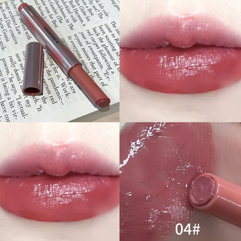 Rouge à Lèvres Gelée Fraise – Hydratant, Gloss Transparent, Non Collant, Teinte Brillante, Maquillage Coréen